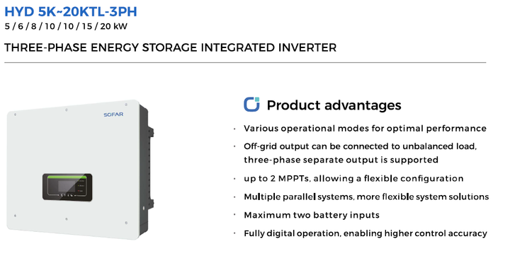 Гибридный инвертор Sofar HYD 15KTL-3PH - изображение 4