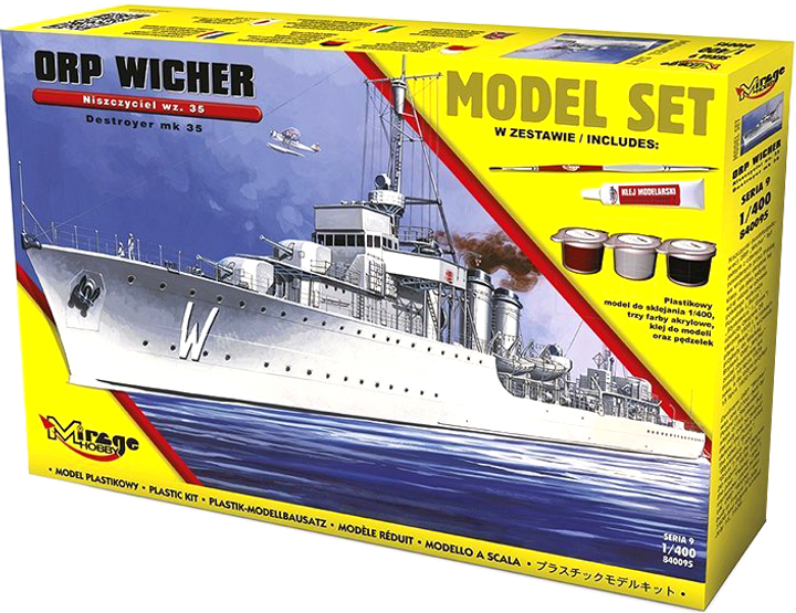 Model do składania Mirage Hobby ORP Wicher 1:400 (5901463840958) - obraz 1