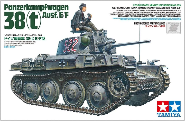 Model do składania Tamiya Pz.Kpfw.38(t) Ausf. E/F 1:35 (4950344353699) - obraz 1