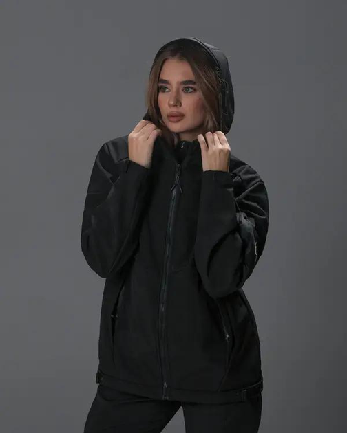 Куртка жіноча тактична Robokop 2.0 демісезон з капюшоном Чорна XS - зображення 2