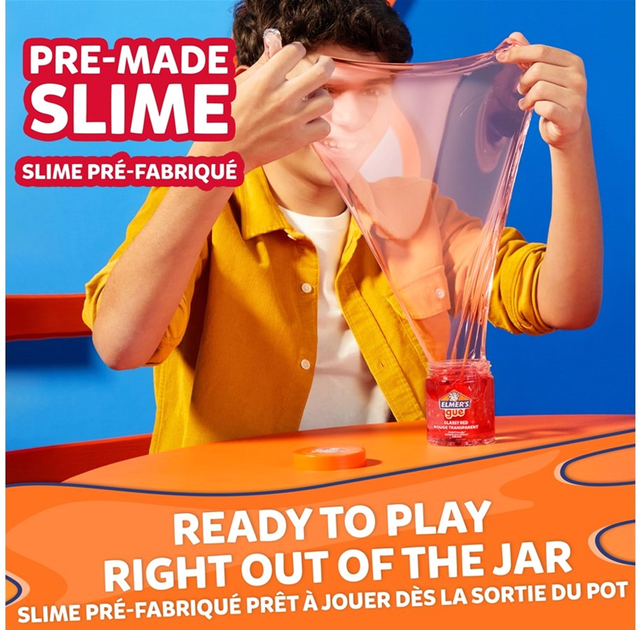 Slime Elmers Glass Transparent Czerwony 236 ml (3026981620690) - obraz 1