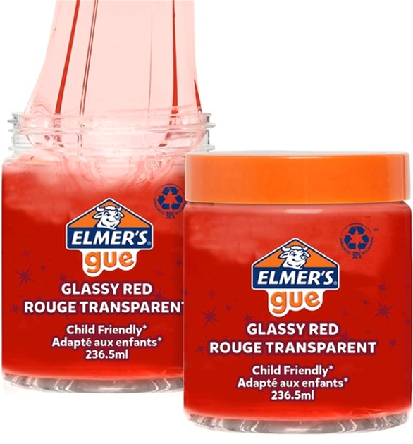 Slime Elmers Glass Transparent Czerwony 236 ml (3026981620690) - obraz 2