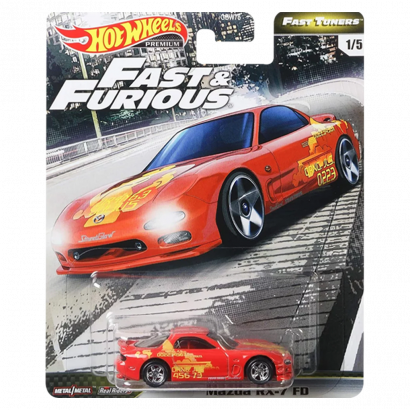 Машинка Premium Hot Wheels Mazda RX-7 FD Fast & Furious 1:64 GJR65