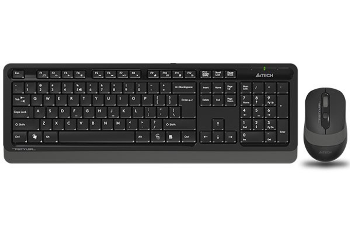 Комплект клавиатура+мышка A4Tech FG1010S (Grey) Fstyler, беспроводной, USB, черный+серый цвет - изображение 1