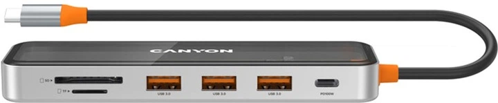 Stacja dokująca Canyon DS-13 4k 7-w-1 USB-C Space Grey (CNS-TDS13) - obraz 4