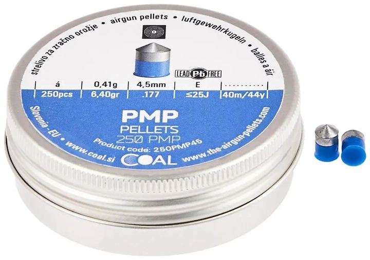 Пули пневматические Coal PMP кал. 4.5 мм 0.41 г 250 шт/уп - изображение 1