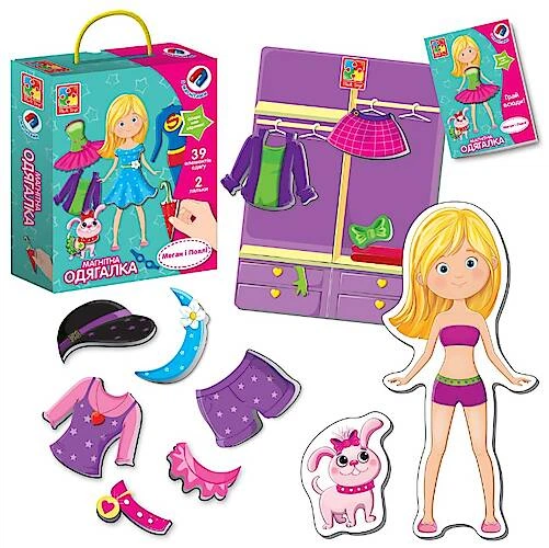 Магнітна одягалка "Меган і Поллі" Vladi Toys (VT3702-11) - Фото 1 Магнітна одягалка "Меган і Поллі" Vladi Toys (VT3702-11) - зображення 1