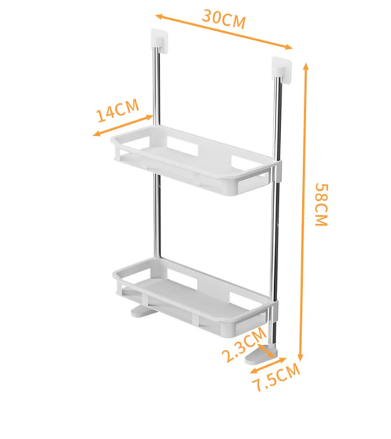 Полиця стелаж у ванну 3 яруси Portable Toilet And Bathroom Storage Rack сталева труба, пластик - зображення 7