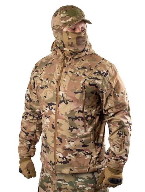 Куртка / вітровка тактична Softshell multicam софтшелл Мультикам XL - зображення 1