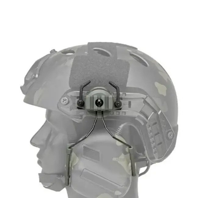 Крепление для активных наушников адаптер на шлем 19-21 мм Olive S - изображение 2