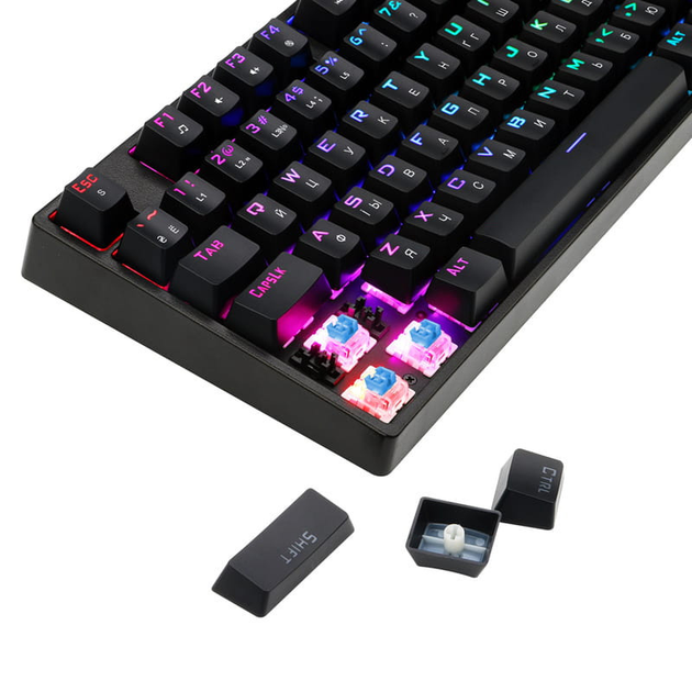 Игровая клавиатура 1stPlayer DK5.0 RGB Outemu Blue USB (DK5.0-BL) (Black) Epik (184417) - изображение 3