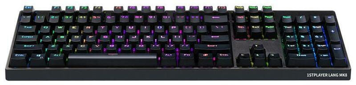 Игровая клавиатура 1stPlayer MK8 Titan Gateron Blue Switch USB (Black) Epik (184431) - изображение 2