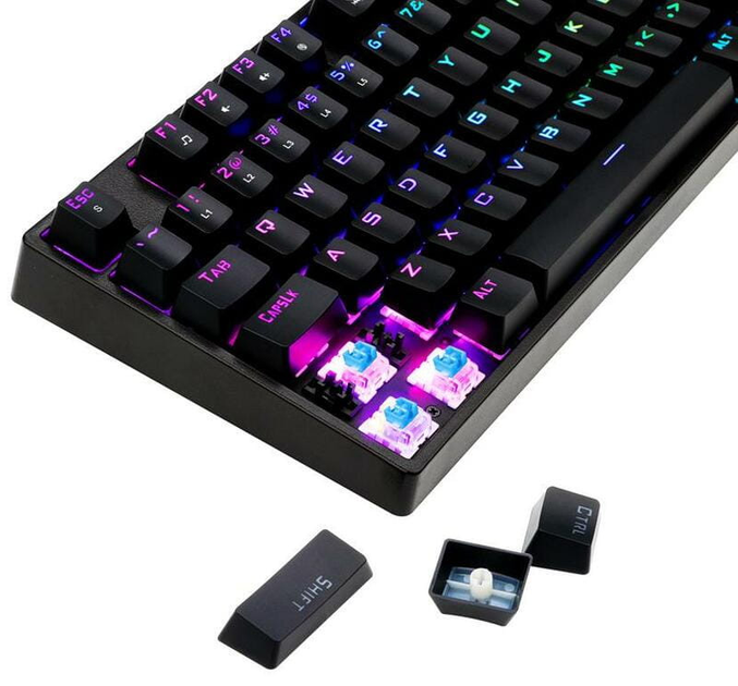 Игровая клавиатура 1stPlayer MK8 Titan Gateron Blue Switch USB (Black) Epik (184431) - изображение 5