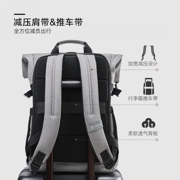 Рюкзак 90 Points Urban Roll Top Backpack 18,6" 27,3L Cold Grey - изображение 2
