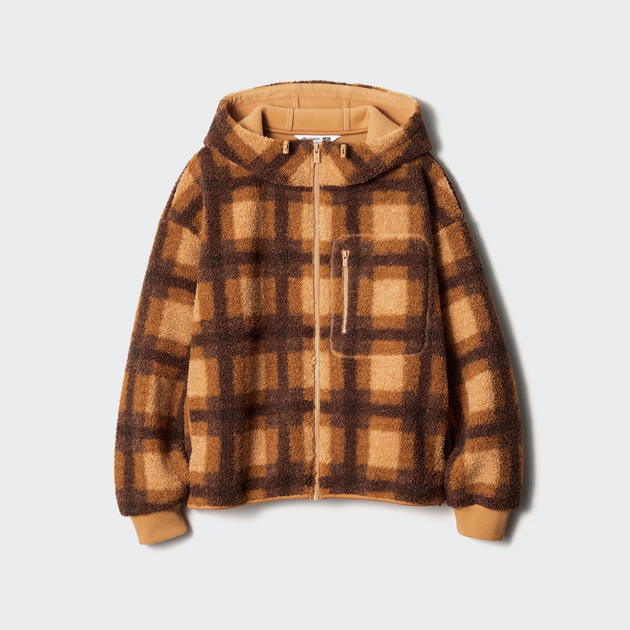 Куртка демисезонная с капюшоном мужская Uniqlo 82202088 XL Коричневая (1159798009) 