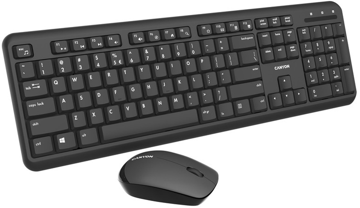 Комплект беспроводной Canyon SET-W20 Velvet Wireless Silent ENG/UKR Black (CNS-HSETW02) - изображение 2