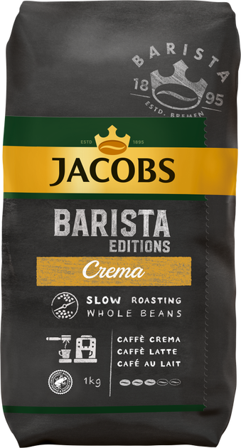 Акція на Кофе в зернах Jacobs Barista Editions Crema 1000 г від Rozetka