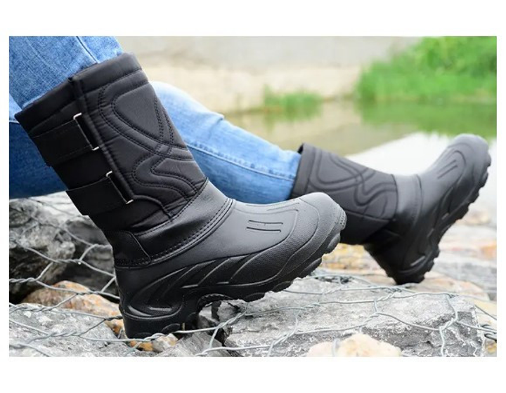 Тактические ботинки сапоги водонепроницаемые Зима Черные SnowBoots2-43 - изображение 1