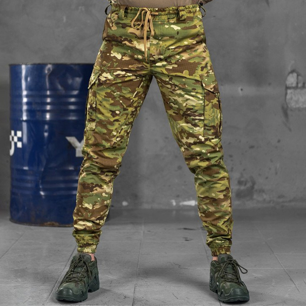 Мужские штаны "KS Military" Rip-Stop с манжетами на резинках мультикам размер 3XL - изображение 1