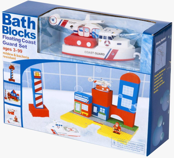 Набір плаваючих блоків для ванни Just Think Toys Floating Coast Guard 17 деталей (0684979220876) - зображення 1