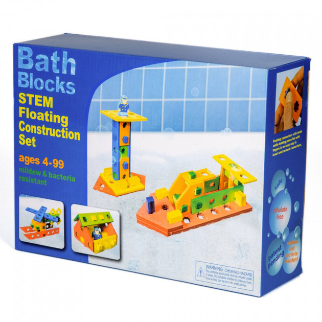 Zestaw pływających klocków do kąpieli Just Think Toys Floating STEM Construction 30 elementów (0684979240508) - obraz 1