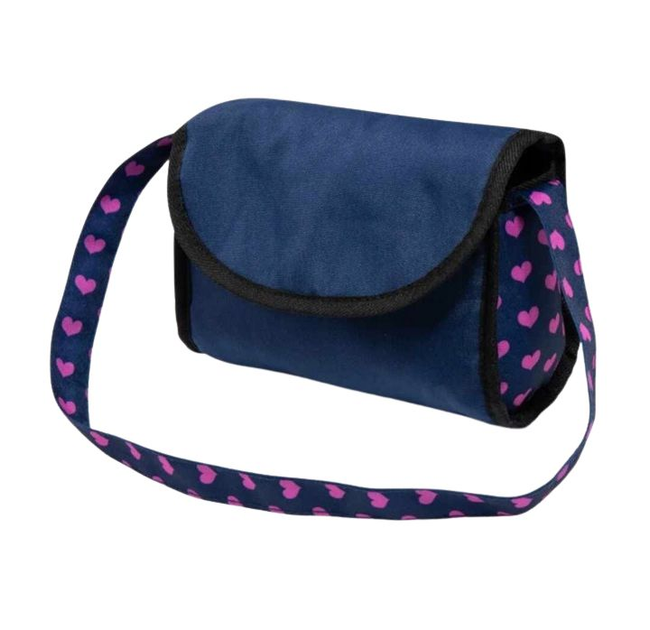 Коляска для кукол Bayer Xeo Compact With Pink Hearts Темно-синя 17054AA (4003336170542) - зображення 3