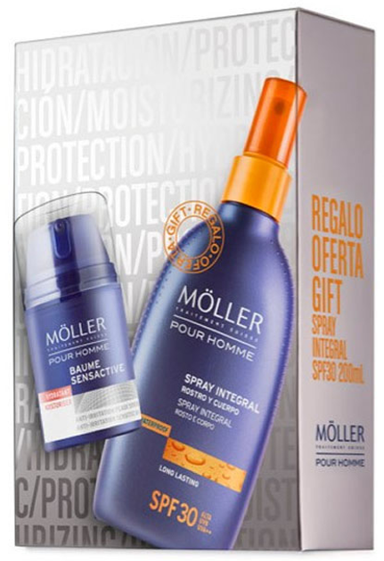 Zestawy kosmetyków do ochrony przeciwsłonecznej Anne Möller Pour Homme dla mężczyzn sensactive balm 50 ml + integral spray SPF 30 200 ml (8423986039802) - obraz 1