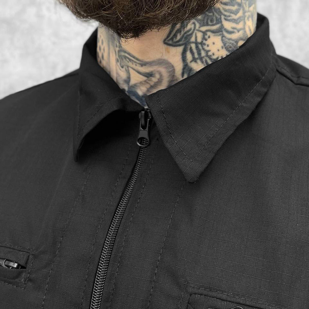 Мужская форма "Охрана" Рубашка + Брюки / Костюм Tower саржа черный размер M - изображение 2
