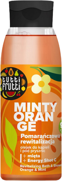 Olejek do kąpieli i pod prysznic Farmona Tutti Frutti rewitalizujący pomarańcza i mięta + energy shot C 400 ml (5900117976357) - obraz 1