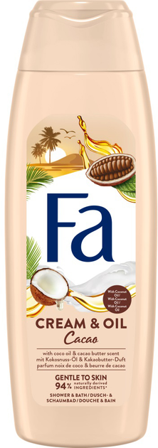 Żel pod prysznic i do kąpieli Fa Cream and Oil o zapachu masła kakaowego 400 ml (5201143728980) - obraz 1