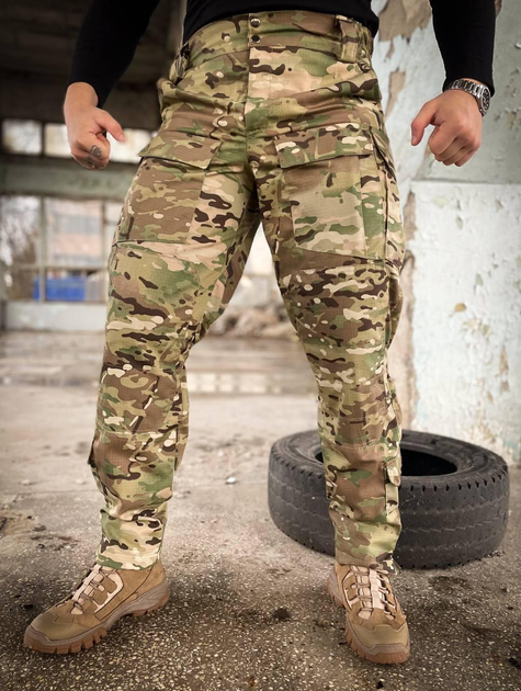 Тактичні штани польові літні, військові штани на літо ріп-стоп Мультикам 58 - зображення 2