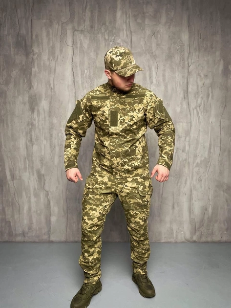 Тактичний польовий костюм вітро-вологозахисний літо, Тактична форма літня ріп-стоп Піксель ММ-14 58 - зображення 1