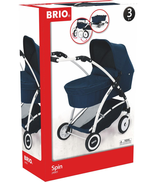 Wózek dla lalki Brio Spin Niebieski (7312350000177) - obraz 2