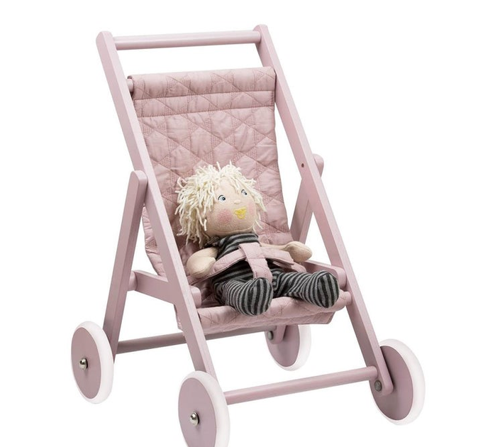 Коляска для ляльки Smallstuff Ніжно-рожева 54 см (5712352068205) - зображення 1