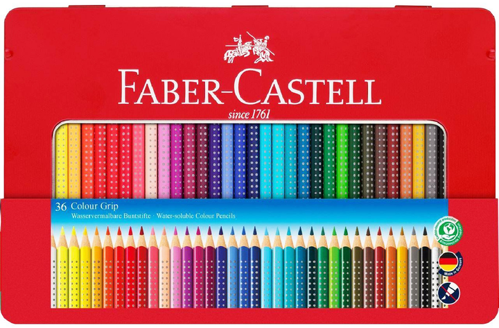 Набір кольорових олівців Faber Castell Color Grip 36 шт (4005401124351) - зображення 1