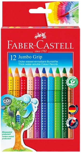 Набір кольорових олівців Faber Castell Jumbo Grip 12 шт (4005401109129) - зображення 1