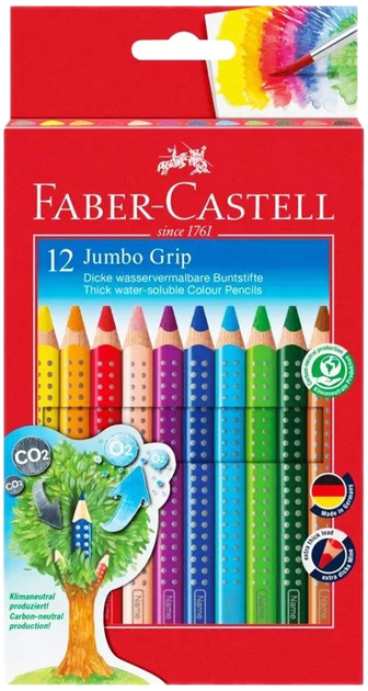 Zestaw kolorowych ołówków Faber Castell Jumbo Grip 12 szt (4005401109129) - obraz 1