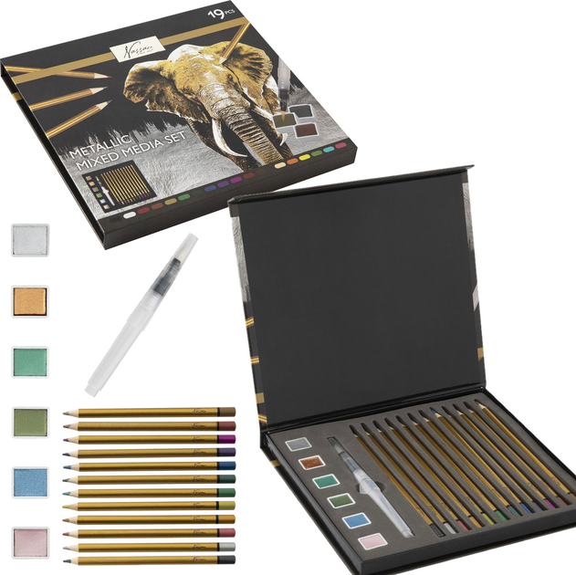 Zestaw kolorowych ołówków Nassau Fine Art Metallic Mixed Media 19 szt (8720257135295) - obraz 2