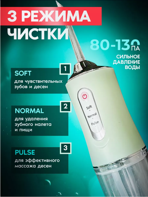 Ирригатор для полости рта USB 230 мл Portable Oral Irrigator / Портативный ирригатор для зубов - изображение 5