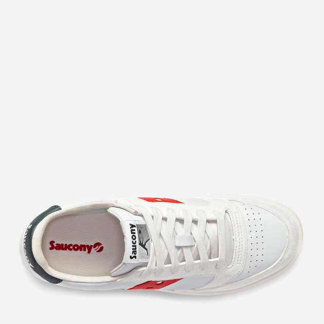 Sneakersy męskie skórzane Saucony Jazz Court S70671-4 46 (11.5US) 29.5 cm Biały/Czerwony (195018438973) - obraz 4