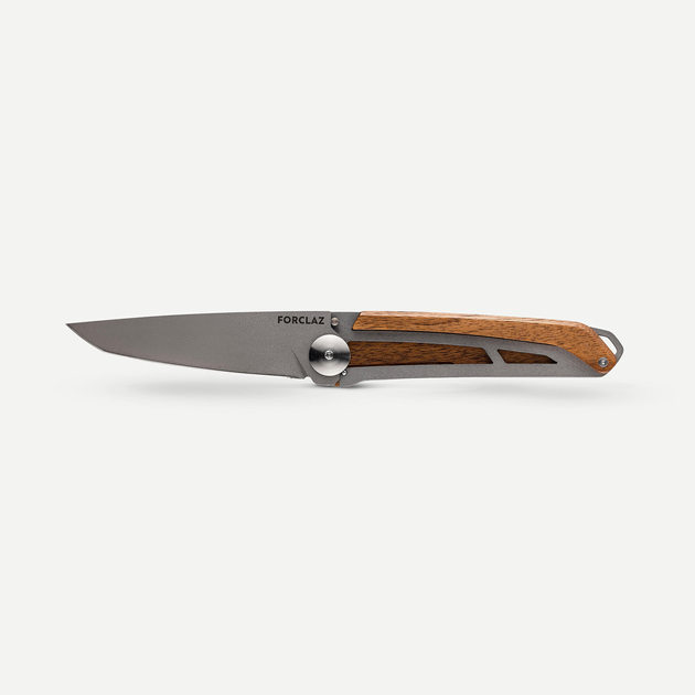 Складной Туристический Нож Forclaz MT500 с Деревянной Ручкой - изображение 2