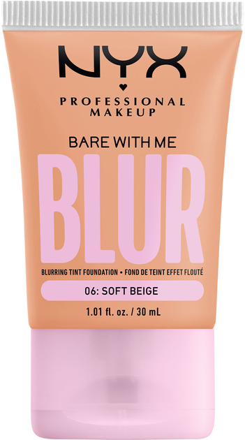 Тональна основа-тінт для обличчя NYX Professional Makeup Bare With Me Blur 06 Soft Beige 30 мл (0800897234324) - зображення 1