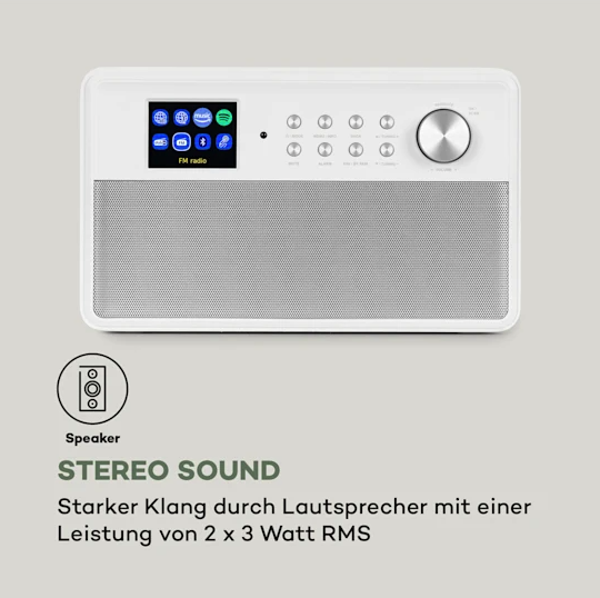 Інтернет-радіо Auna Connect Link Smart Radio, Spotify BT HCC-дисплей 2,4 дюйми - зображення 2