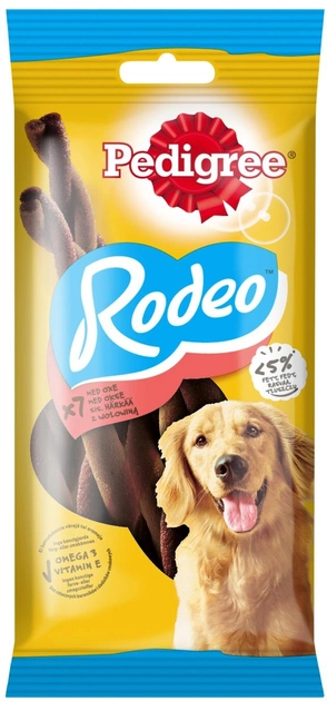 Ласощі для собак Pedigree Rodeo яловичина 123 г (5010394982849) - зображення 1