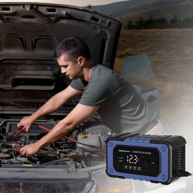 Ładowarka Qoltec Battery charger with repair function 12V 6A - obraz 5
