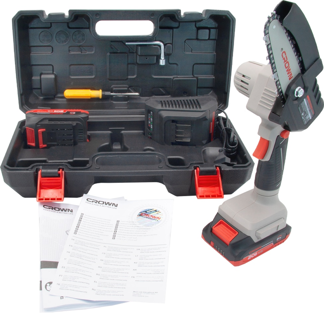 Аккумуляторная цепная минипила Crown CT25019XS-2 BMC - изображение 5