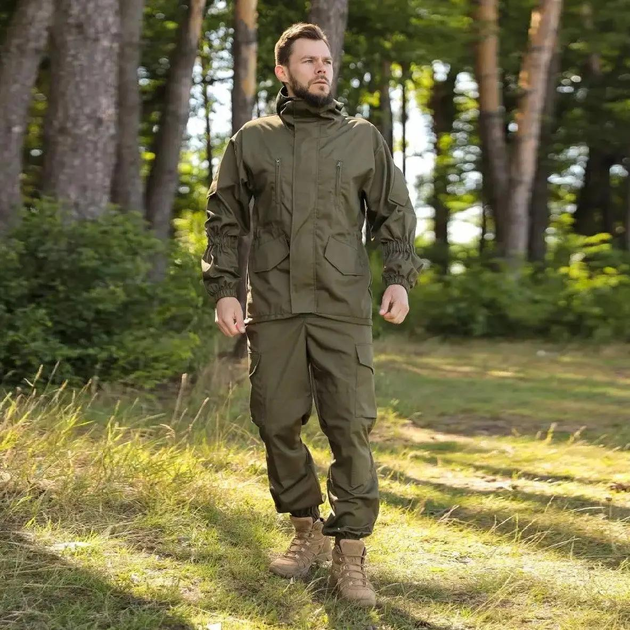 Тактичний літній чоловічий костюм горка Ріп-Стоп куртка та штани Olive 54 - зображення 1