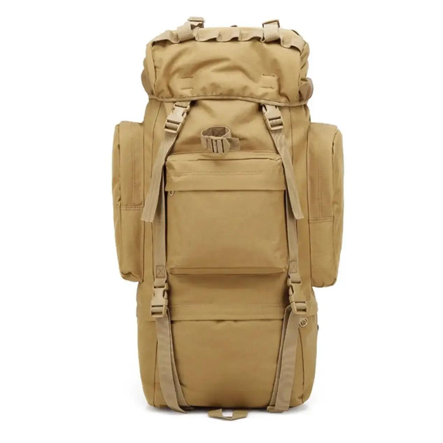 Каркасный тактический рюкзак 80 литров Large tactical многофункциональный Койот - изображение 1