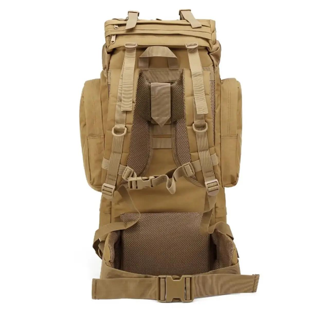Каркасный тактический рюкзак 80 литров Large tactical многофункциональный Койот - изображение 2