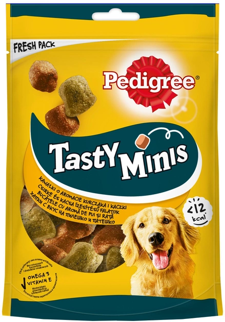 Ласощі для собак Pedigree Tasty Minis з куркою 130 г (5998749128060) - зображення 1